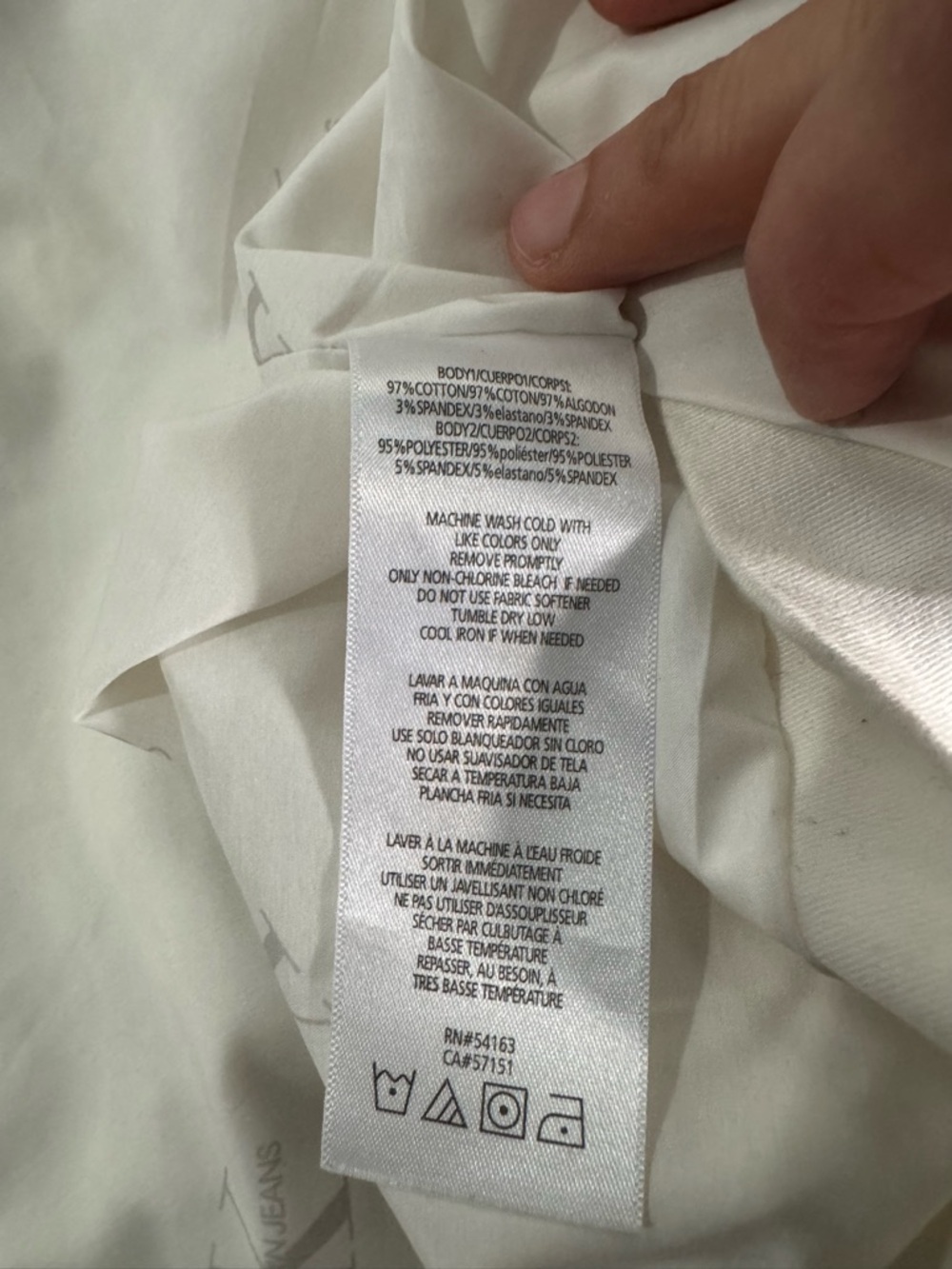 Calvin Klein Jeans Cream Biker Jacket with Belted Waist - Picture 7 of 7